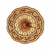 Для дома и интерьера handmade. Livemaster - original item Round wooden wall clock 