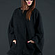 Black, warm wool poncho-PN0424WB. Ponchos. EUG fashion. Online shopping on My Livemaster.  Фото №2