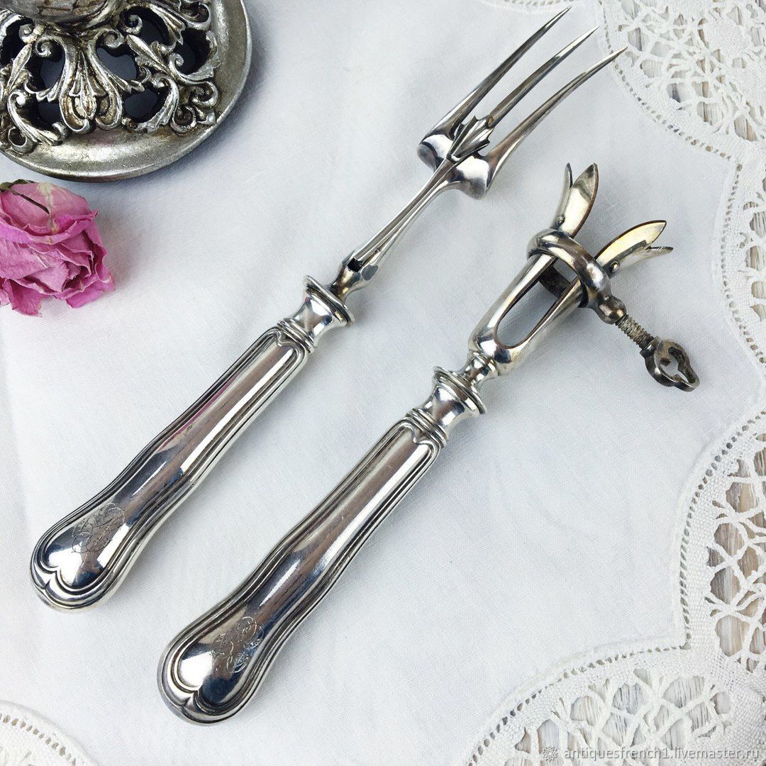 Винтаж: Антикварный набор для разделки мяса, серебрение, Франция купить ...