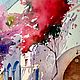 Painting of the summer street the city of Greece cozy watercolor order Europe. Pictures. Olga Ermakova art. My Livemaster. Фото №5