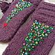 Варежки "Ретро Елочки бордовые". Варежки. Knit_elka (ELDARCHIK26). Ярмарка Мастеров.  Фото №4