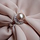 Серебряное кольцо 925 с натуральным пепельно-розовым жемчугом ААА, Кольца, Санкт-Петербург,  Фото №1