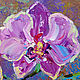 Imagen de la orquídea 'la Noche de la fiesta del té' pintura al óleo sobre lienzo. Pictures. Multicolor Gallery. Ярмарка Мастеров.  Фото №6