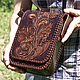 Кожаная сумка "Вертикальная" коричневая, Классическая сумка, Краснодар,  Фото №1