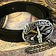 Ремень из кожи для штанов "Mechanic". Ремни. Neformal-World (Alexander Rusanov). Ярмарка Мастеров.  Фото №6