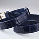 Ремень женский из натуральной кожи крокодила, ширина 3 см IMA3101VC. Ремни. CrocShop товары из экзотической кожи. Ярмарка Мастеров.  Фото №6