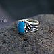 Order Ring with turquoise and triquetrum. Nomikon - Oleg Sobolev. Livemaster. . Ring Фото №3