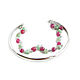 Silver bracelet with rubies and amazonites, chain bracelet. Bead bracelet. Irina Moro. My Livemaster. Фото №4