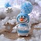 Snowman knitted in a hat. Stuffed Toys. fesartdecor (fesartdecor). Online shopping on My Livemaster.  Фото №2
