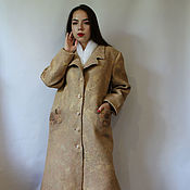 Одежда handmade. Livemaster - original item Felted Beige coat. Handmade.