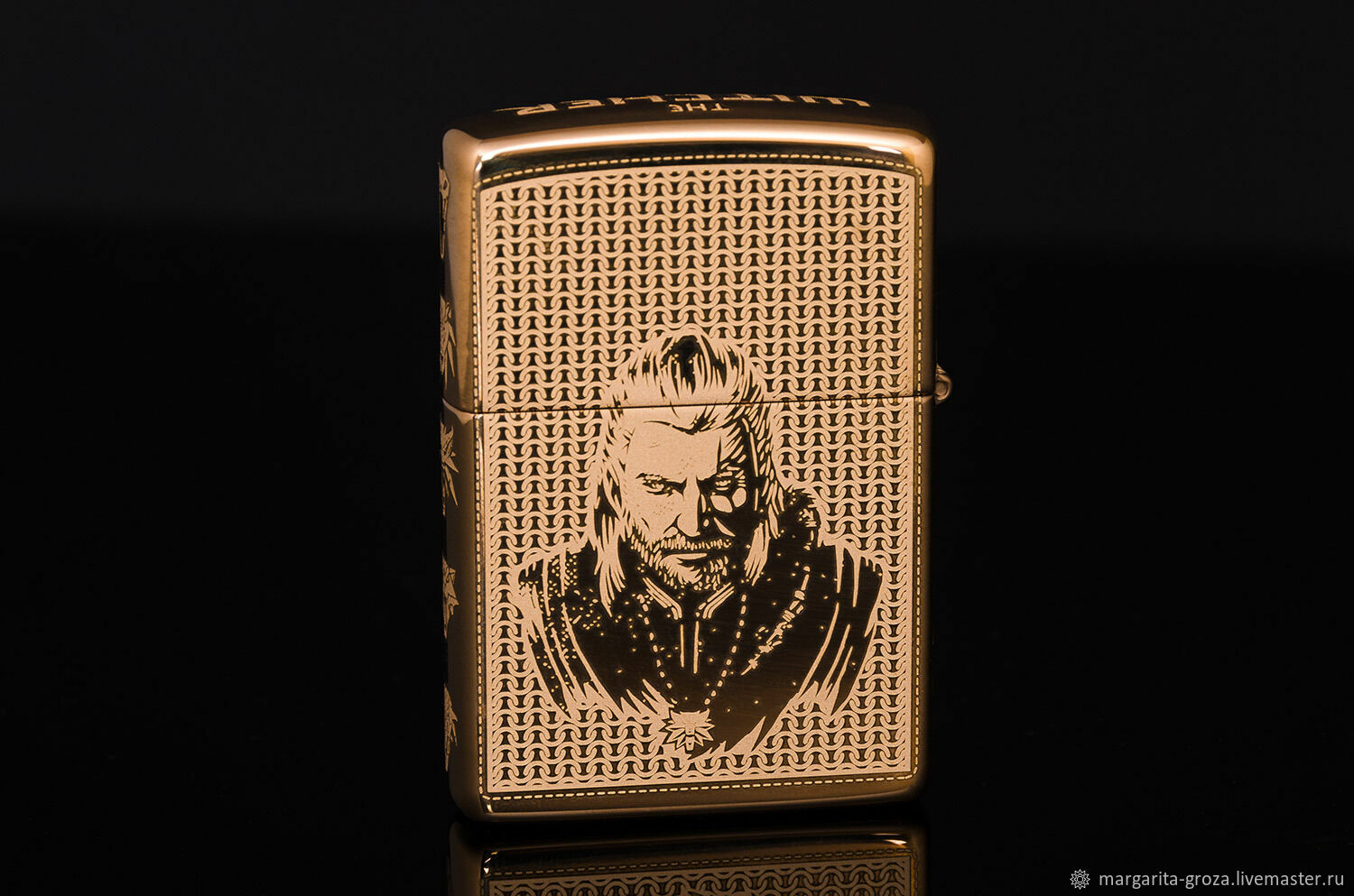 Зажигалка Zippo 254B с гравировкой Ведьмак