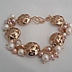 bracelet made of pearls and Goldfield