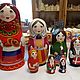Матрешка международная эксклюзивная ручная роспись. Большие матрёшки, Матрешки, Алексин,  Фото №1