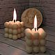 Свеча,,Куб шаров". Свечи. Helen'candle. Ярмарка Мастеров.  Фото №4