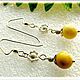 Order earrings 'the first mimosa' amber silver. Frollena II. Natural Baltic amber. Livemaster. . Earrings Фото №3
