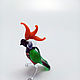 Попугай стеклянная статуэтка С-044, Статуэтки, Санкт-Петербург,  Фото №1