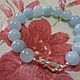 Bracelet made of natural aquamarine in 925 silver with magnetic lock. Bead bracelet. marusjy. My Livemaster. Фото №5