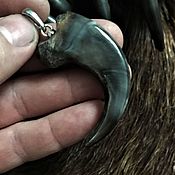 Фен-шуй и эзотерика handmade. Livemaster - original item Bear claw on silver pendant. Handmade.