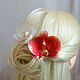 Orchid Hairpins. Hairpin. PandaStudio (glossyfleur). Online shopping on My Livemaster.  Фото №2