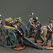 Куклы и игрушки handmade. Livemaster - original item Artillery. Great Britain.Set of 8 toy soldiers. The Napoleonic wars.. Handmade.