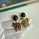 Винтаж: Винтажные клипсы Laurel Burch с подвесками Best Friends. Серьги винтажные. Виктория (vikasurgery). Ярмарка Мастеров.  Фото №4