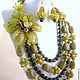 Order NECKLACE 4 strands BRACELET EARRINGS luxury flower JADE, JASPER beads. Dorida's Gems (Dorida-s-gems). Livemaster. . Necklace Фото №3