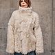 Дубленка из натурального меха тиградо beige milk. Дубленки. YANA KRAFT BRAND. Ярмарка Мастеров.  Фото №4