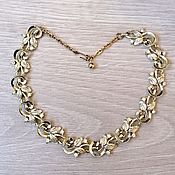 Винтаж handmade. Livemaster - original item Gold tone crystal necklace. Handmade.