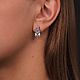 Серьги premium collection серебро 925 пробы в инкрустации фианитов. Серьги классические. MARIA GUSEVA Fashion Jewelry. Ярмарка Мастеров.  Фото №5