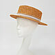 Order Straw boater hat. Pumpkin Color. Exclusive HATS. LANA ANISIMOVA.. Livemaster. . Hats1 Фото №3