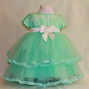 Кружевное платье на малышку 1-3 года