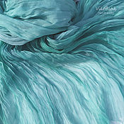 Stole Scarf #Rosebud Silk 100% Soft Pink Pistachio