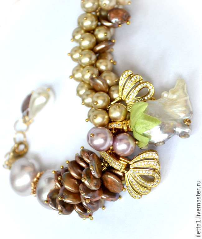 Браслет "Сад волшебных цветов " на заказ в интернет-магазине Ярмарка Мастеров по цене 4900 ₽ – 74BQVRU | Браслет из бусин, Таганрог - доставка по России
