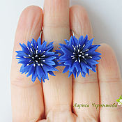 Украшения handmade. Livemaster - original item Cornflower blue earrings. Handmade.