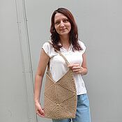 Сумки и аксессуары handmade. Livemaster - original item Crossbody bag: Bag-bag made of jute. Handmade.