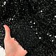 Металлизированный трикотаж в глубоком чёрном цвете. Ткани. Итальянские ткани Gontess. Интернет-магазин Ярмарка Мастеров.  Фото №2
