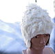 Order Hat helmet felt 'Tenderness' white wool. Felt Hats Shop. Livemaster. . Caps Фото №3