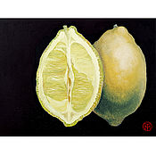Картины и панно handmade. Livemaster - original item Fruit painting lemon fruit paintings oil painting to order. Handmade.