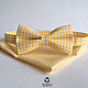 Butterfly shawl Provence yellow plaid/ tie butterfly handkerchief Pasha, Ties, Moscow,  Фото №1