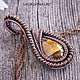 Кулон Wire Wrap с симбирцитом и пиритом, Кулон, Москва,  Фото №1