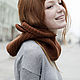 Вязаный снуд с Капюшоном Мишка. Капюшоны. Woolcraft. Ярмарка Мастеров.  Фото №4