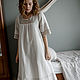 Darling grey-beige Linen nightgown with lace. Nightdress. Delicate Clothing Store (Daria). Online shopping on My Livemaster.  Фото №2