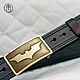 Order Leather belt with brass buckle ' Batman'. Leather product G.M.G.. Livemaster. . Straps Фото №3