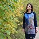 Вязаное платье с валяной картиной, Платья, Долгопрудный,  Фото №1