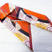 Аксессуары handmade. Livemaster - original item Single-sided neck scarf made of Hermes fabric. Handmade.