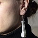 Серьги Жемчужина из бисера с бусиной. Серьги классические. Vera's Charm. Интернет-магазин Ярмарка Мастеров.  Фото №2