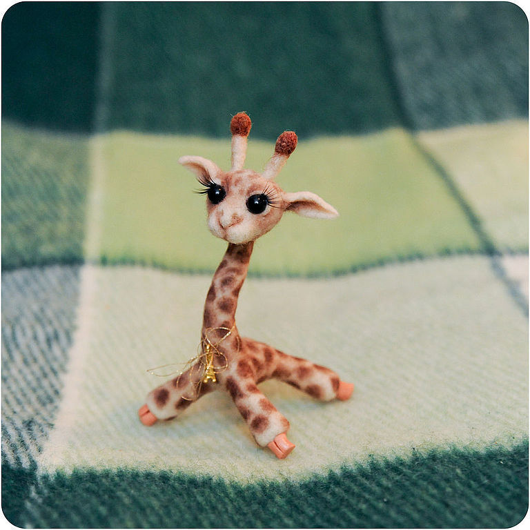 Жираф Рафик - игрушка из шерсти в интернет-магазине на Ярмарке Мастеров ...