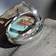 Ring with turquoise, Blue lagoon, silver, natural turquoise. Rings. EdGems jewerly. My Livemaster. Фото №5