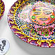 "Мексиканское Солнце" набор из двух тарелок. Тарелки декоративные. Декоративные тарелки Тани Шест. Ярмарка Мастеров.  Фото №4
