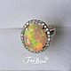 Ring: Ring with noble opal 'Queen'. Rings. tira-bijou. My Livemaster. Фото №4